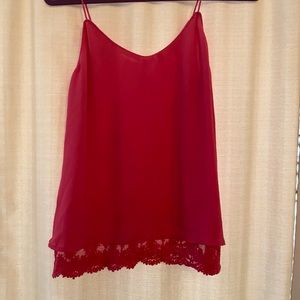 Pink lace top